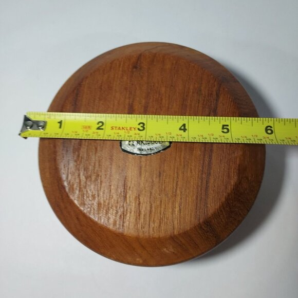 Dolphin Teak Individual Wood Bowl Mid Century Modern Naturalist. - Picture 7 of 8